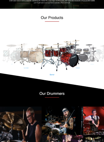 xk drums landing page